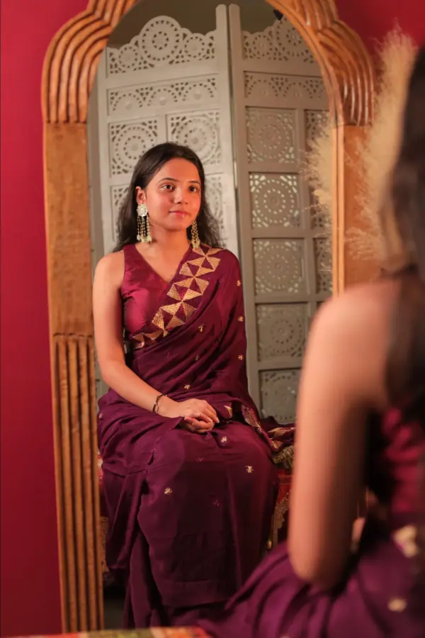 Rani Mohani sarhee in Purple